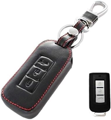 Amazon 三菱車用 本革 スマートキーケース アウトランダー ランサー Ekワゴン ギャラン デイズ ミラージュなど Mitsubishi 三菱 専用設計 アクセサリー キーカバー キーケース キーホルダー 車 バイク