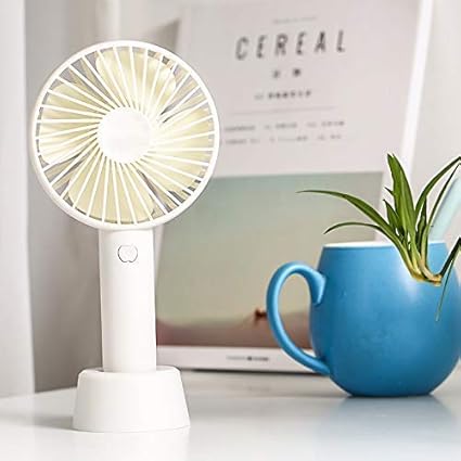 YOZO Multi Function Powerful Rechargeable Table Desk Fan - (MULTI COLOUR) Assorted (White)