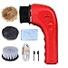 Electric Shoe Polisher Machine, MaQue Mini Handheld Electric Shoe Brush Shoe Shine with USB Interface Charging Port, Shoe Shine Kits for Leather Care (Red)