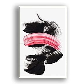 Framed Canvas Wall Art for Living Room, Bedroom Colored Brush Canvas Prints for Modern Home Decoration Ready to Hang - 16"x24" inches