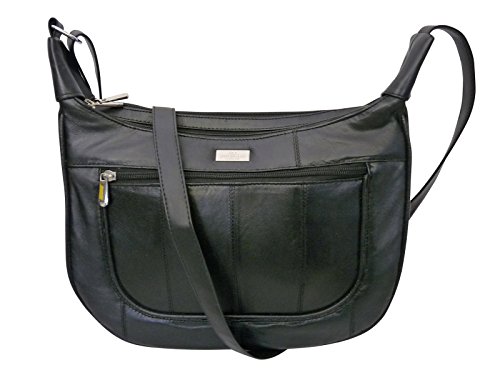 soft leather handbolsas with outside pockets