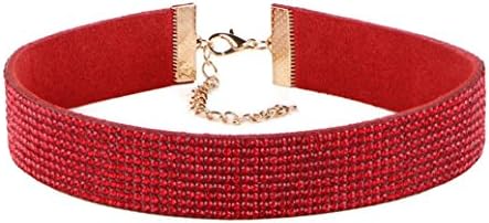 TOPUNDER Women Diamond Choker Crystal Rhinestone Charm Ladies Jewelry Velvet Necklace by