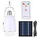 KORJO LED Solar Bulb E27 12-LED Dimmable Solar Powered Emergency Light with Remote Control for Home, Garden, Hiking, Camping, Tent and Mountaineering