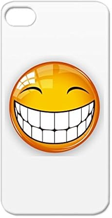 White Smiley Face Grin Dd12 Dents Yeux Sourire Smiley Heureux Brillant Visage Funny Clin D Oeil Comic Bouton Case Cover For Iphone 4 4s Amazon Ca Cell Phones Accessories