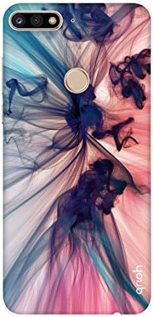 Qrioh Printed Designer Back Case Cover for Huawei Y7 Prime 2018-Smoke pattern-279MG2AMSBF5824