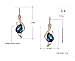 Thanksgiving Gift Rose gold plated blue stone diamond drop stud earrings for women jewelry christmas gifts