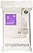 simplehuman Code E 20 Count, Genuine Custom Fit Liners, Drawstring Trash Bags in Dispenser Packs, 20 Count, 20 Liter / 5.3 Gallon, White