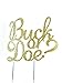CMS Design Studio Handmade Gender Reveal Cake Topper Decoration - Buck or Doe - Double Sided Gold Glitter Stock