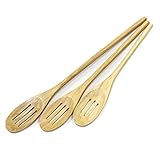 Chef Craft 20985 Slotted Spoon Set, Wood, 10, 12, 14 In L