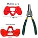 Weilan Pinless Peepers with Pliers Chickens Blinders Pheasant Poultry Spectacles Goggles(Red/Middle)