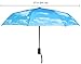 Plemo Automatic Umbrellas, 11.5 Inch Compact Folding Umbrellas Windproof with Anti-Slip Rubberized Grip, for Business and Travels or Wedding Gifts, Blue Sky