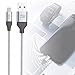 BYZ Charging Cable iPhone Charger 3 pack Lightening Cable - 6ft iPhone Cable USB Sync & Charging Cord for iPhone 7 Plus 7 6S Plus 6 Plus SE 5S 5C 5, iPad 2 3 4 Mini, iPad Pro Air, iPod - Silver Grey