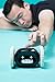 CLOCKY Extra Loud Alarm Clock for Heavy Sleepers on Wheels Rolls Runs Away Vibrating, Easy to Set Super Smart Snooze Digital Bed Shaker Alarm Clock Funny Gift for Adults Kids Teens Bedrooms (White)
