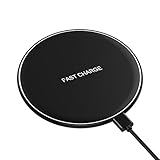 Wireless Charger, Qi Wireless Charging Pad for iPhone X/ iPhone 8 /8 Plus, Fast Wireless Charger for Samsung Galaxy S8/ S8+/ S7 / S7 edge / S6 edge+, and Note 5 [No AC Adapter]