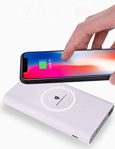 COBIA Wireless Charging Power Bank 10000 mAh Qi Wireless Portable Charger 10000mAh External Battery Portable Charger Fast Charging Pocket Size Power Bank for iPhone X/XS/XR, iPhone 8, Samsung Galaxy