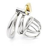 YiFeng Stainless Male Chastity Cage Device Belt Restraint Lock Men Bondage Fetish 77 (40mm Ring)