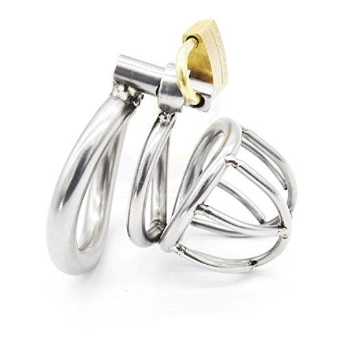 YiFeng Stainless Male Chastity Cage Device Belt Restraint Lock Men Bondage Fetish 77 (40mm Ring)