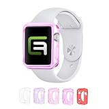 Eco-Fused TPU Case Value Bundle for 38mm Apple Watch / Watch Sport / Watch Edition / Including 5 Flexible TPU Cover Cases for all Apple Watch Versions / Including Microfiber Cleaning Cloth