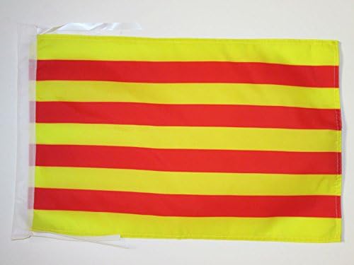 AZ FLAG, Pyrénées Orientales Flag, 18'' x 12'', 100% Polyester French department, France Small Banner with Two Cords