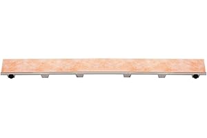 Schluter Kerdi-Line Frameless Grate Assembly for Ceramic & Stone Tiles - Use with Center Outlet Channel Body - Tile Design, 4