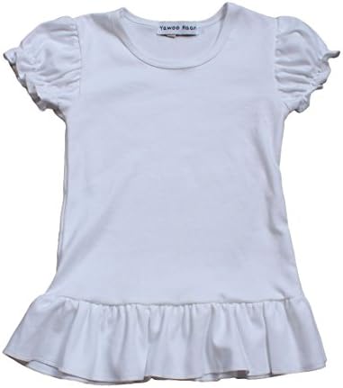 Yawoo Haan Baby Girls Solid Short Sleeve T-Shirt Cotton Basic Tee