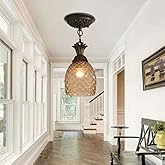 Pineapple Light Pendant Light Island Ceiling Lighting Indoor Design Lamp Dining Table Chandelier Metal and Glass Lampshade Ha