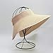 Womens Summer Foldable Wide Brim Sun Visor, Roll Up Beach Straw Hat with Cute Bowtie