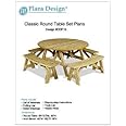 Classic Round Picnic Table Set Woodworking Plans / Pattern, #ODF13