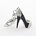 FOY-MALL Fashion Lady's High Heel Shoe Rhinestone Alloy Women Bag or Car Keychain H1119
