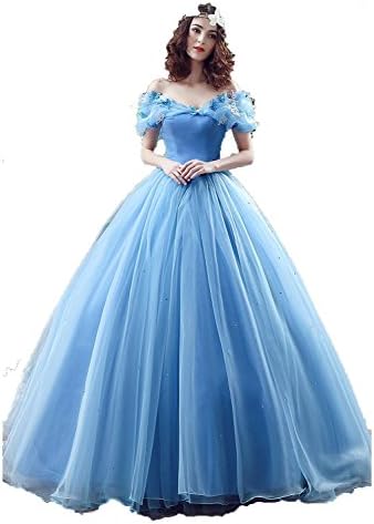 Satisfaction 100 Princess Cinderella Costume Cosplay Dress Halloween Gowns 42