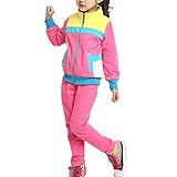 Banner Bonnie Big Girls' Cotton Hoodie Zip Long Sleeve Tracksuit Set