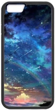 iphone6 plus/iphone6s plus Case,Aesthetic Romance Galaxy Starry Sky Pattern Fashion Trend Durable Hard Plastic Scratch-Proof Protective Case,Black 02