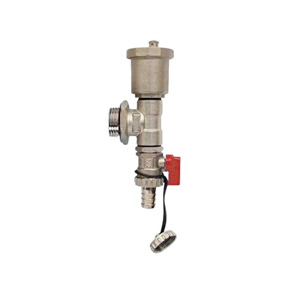Underfloor Heating Manifold Automatic 1 inch Bottle Air Vent End Unit with Drain Valve