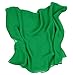 Love Lakeside Modern Chiffon Solid Color Silk Blend Oblong Scarf Kelly Green