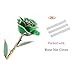 24K Green Rose for Her, Eternal Love Real Gold Plated Rose Flower, Best Present for Wife/Mom/Girlfriend Anniversary, Wedding, Birthday, Graduation (Green)
