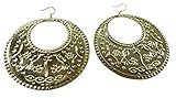 BELLY DANCE EGYPTIAN METAL COIN EARRING JEWELRY GYPSY (GOLD) 110