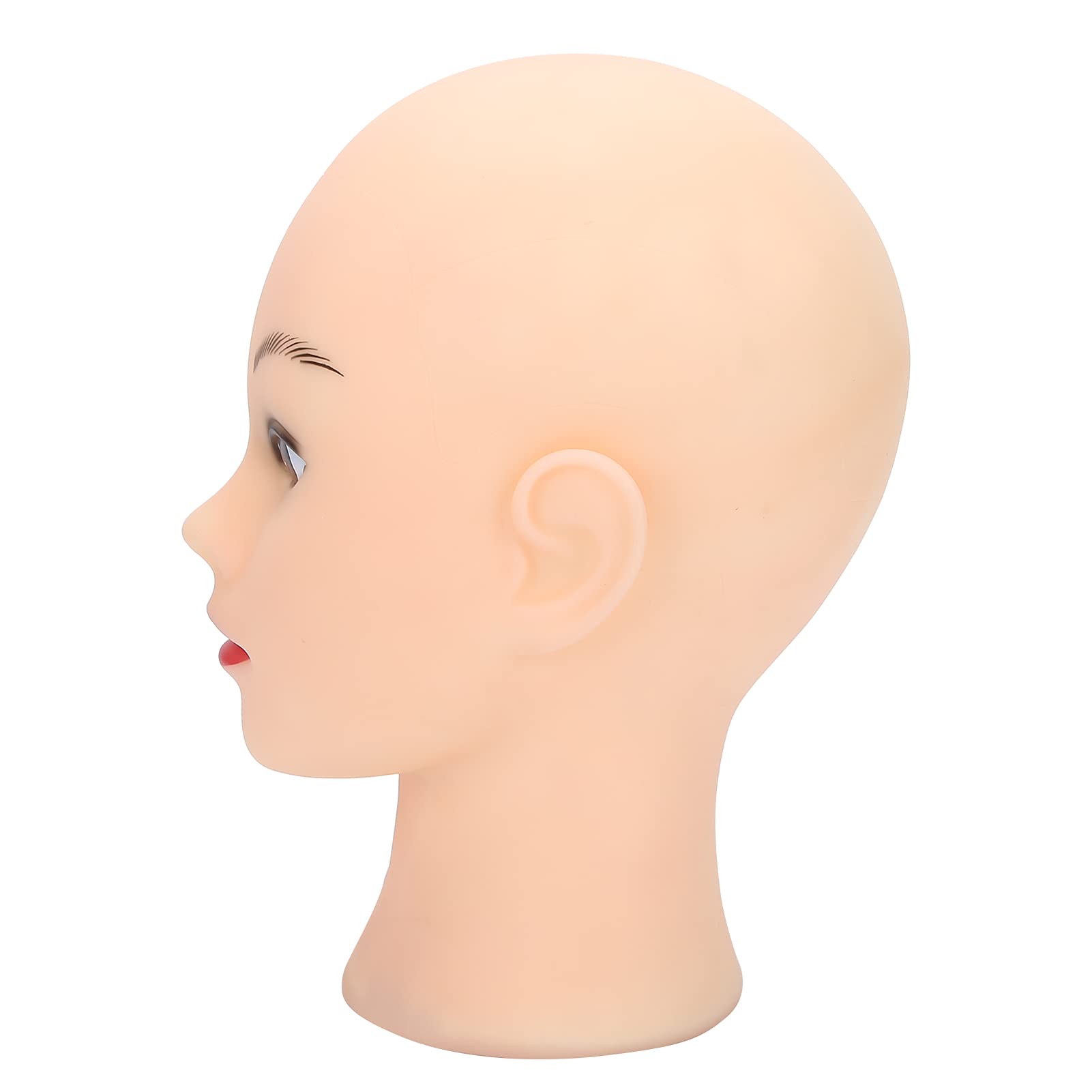 Manikin Head, Mannequin Head, PVC Rubber Bald Mannequin Head Bald Training Head Wig Mannequin Head for Displaying Hats, Wigs, Shower Hats, Face Towels, Glasses