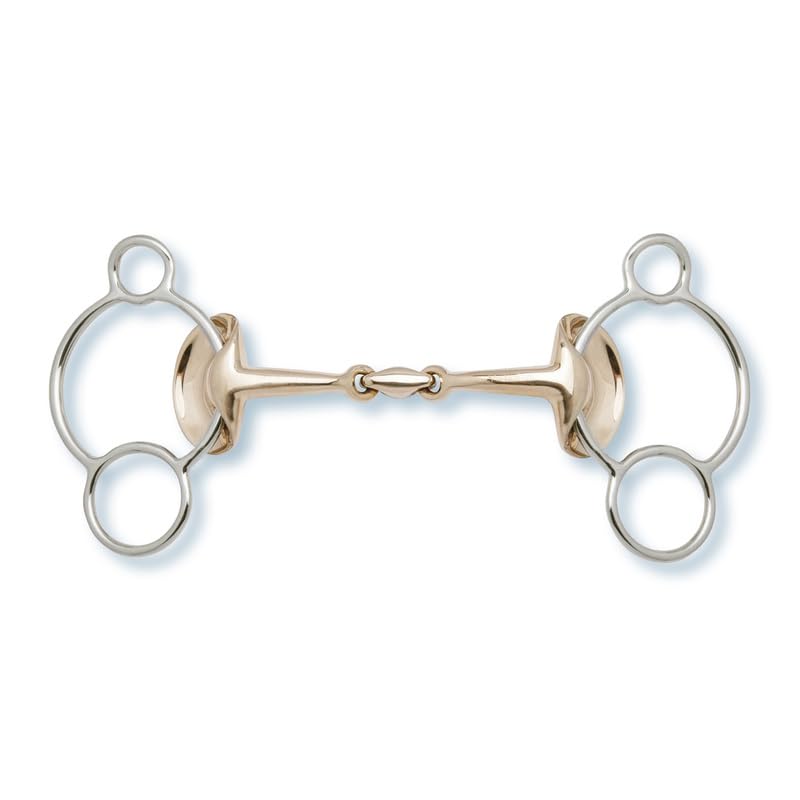 Stübben 2268 Golden Wings 3-Ring Gag double broken - 5 3/4"·14,5cm - 14 mm - Sweet Copper