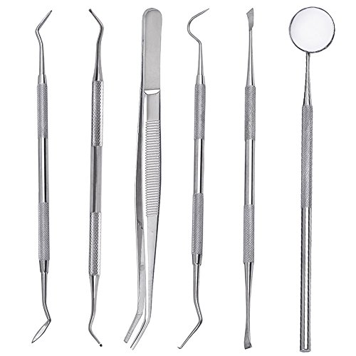Spove Professional Dental Hygiene Kit, 6 pcs Dentist Tools for Deep