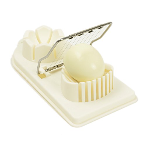 LoveDeal 2 in 1 Egg Slicer, Boiled Egg Dicer & Wedger Cutter Sectioner, 304 Stainless Steel Cutting Wire, Great for Eggs and Small Fruits White - Thumbnail 3