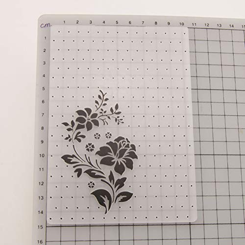 2pcs Plastic Embossing Folders DIY Paper Decor Template Background Decorative Tools for Card Making 4.35.9 inch Around (Branch Flower) - Thumbnail 6