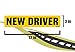 Zone Tech New Driver Effective Car Magnet Black Block Lettering on Neon Yellow Background 3 X 12-1 Pack