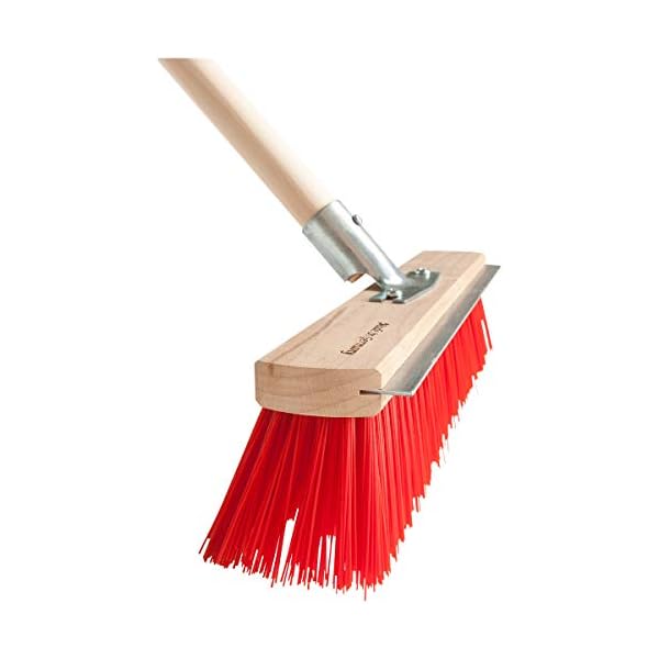 SHW-FIRE | StraÃenbesen 40 cm breit mit Kratzkante, langlebige Elaston-Borsten, 140 cm Espenholzstiel - robuster Besen mit Stiel fÃ¼r StraÃe, Hof & Garten | Made in Germany – Bild 5