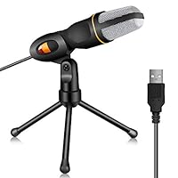 TONOR PC Microphone USB Computer Condenser Studio Mic Plug & Play with Tripod Stand for Chatting/Skype/Facetime/Youtube/Recording/Singing/Gaming/Podcasting for iMAC PC Laptop Desktop Windows Computer