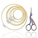Embroidery Hoops Embroidery Scissors Sewing Kits Embroidery Hoop Set Bamboo Circle Cross Stitch Hoop Ring with Sewing Scissors Craft Scissors Shears 3.6 Inch Scissors 6 Wooden Embroidery Hoops