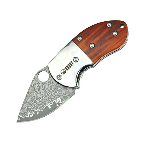 Kubey ku66 folding pocket knife vg10 damascus steel bla…