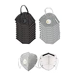 WensLTD 20Pcs Breathing Mask with Exhalation Valve, N95 Activated Carbon Dustproof Mask Safety Face Masks for Running Cycling Outdoor Activities