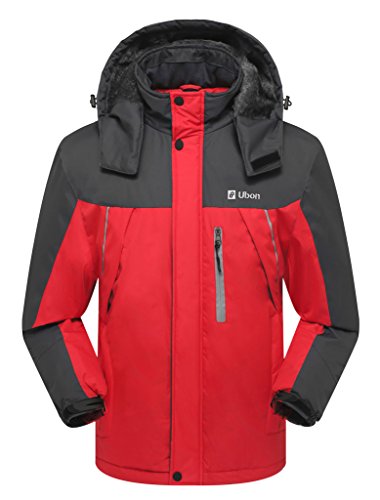 Ubon men s waterproof mountain jacket fleece windproof …