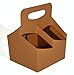 SCT 4-Corner Pop-Up Food and Drink Trays, 4-Cup Up to 24 oz, 6.5 x 6.25 x 9, Brown, Paper, 250/Carton