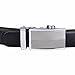 Vbiger Men's Leather Belt Sliding Buckle 35mm Ratchet Belt Black (42